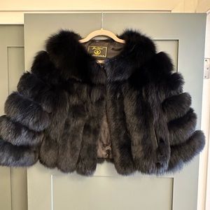real fox fur coat perfect condition